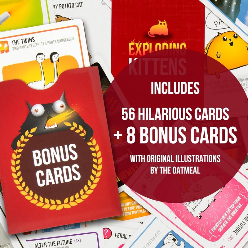 Exploding Kittens -10th Anniversary Collectible Tin (Limited Edition) – Updated with 8 Legacy Cards – Hilarious Fast-Paced Card Game for Adults and Kids, Travel Friendly, Ideal for Family Game Night - Image 4